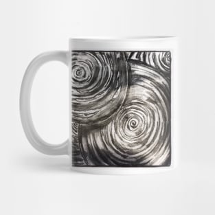 Graphite abstract scrolls Mug